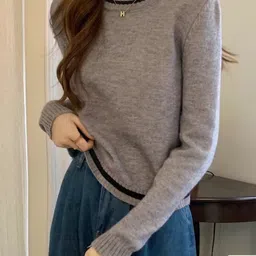 StyleCast Girls Grey Acrylic Regular Top-picture-30