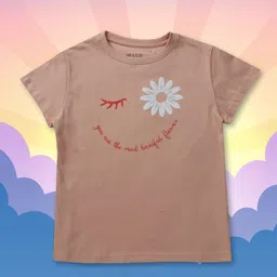 Gini and Jony Peach-Coloured Printed  Boxy Top-picture-17