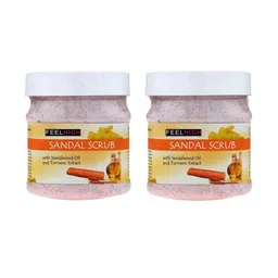 FEELHIGH Set of 2 Sandal & Turmeric Scrub for Face & Body - 500 ml each-55