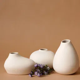 PUREZENTO 3-Pcs Shimizu Family White Ceramic Vases-image-86