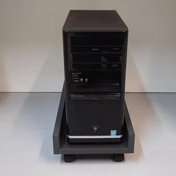 UNIEYE Heavy Duty Wooden CPU Trolley for Desktop Computer PC with Wheels (10 x 15.7 inches, Wenge) image 5