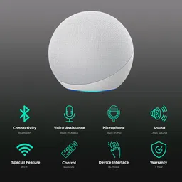 amazon Echo Dot (4th Gen) with Built-in Alexa Smart Wi-Fi Speaker (Controls Smart Devices, White) image 2