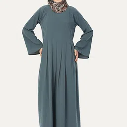 MOMIN LIBAS Women Grey Solid Abaya-picture-13