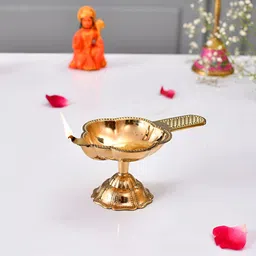 CraftVatika Gold-Toned Brass Diya-image-70