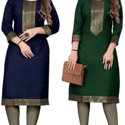 Women Printed Pure Cotton Straight Kurta-image-79