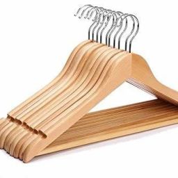 Wooden Hanger for Clothes Hanging | Hangers for Wardrobe and Cupboard Plastic Shirt Pack of 6 Hangers ForShirt-9
