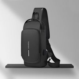 ProArch WomenBuzz Crossbody Massenger Bag Shoulder Strap With with Lock USB Charging Waist bag-image-109