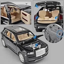 countrylink 1:32 Rolls Royce Metal Car Pull Back with Openable Doors & Light,Music-picture-33