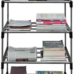 BOOK SHELF 4 LAYER COLLAPSIBLE Metal Open Book Shelf-image-27
