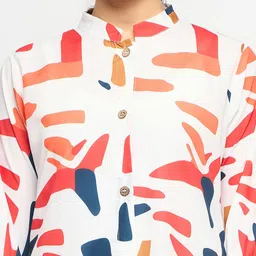 NABIA Printed Front Open Abaya image 2