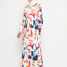 NABIA Printed Front Open Abaya image 4