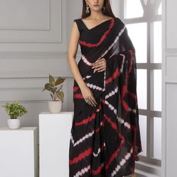 JAIPURI PRINT Pure Cotton Tie & Dye Saree-image-38
