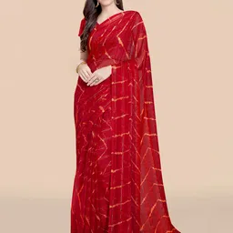 Rani Saahiba Leheriya Poly Chiffon Leheriya Saree-picture-39