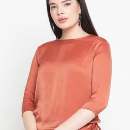 Amagyaa Boat Neck Tie-Up Detail Top-picture-33