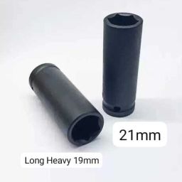 19mm and 21mm Heavy Duty 1/2" Drive Deep Impact Hex Socket Set-image-2