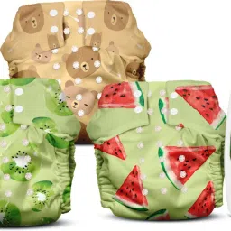 Nappers Pack of 3 Cloth Diaper+Soaker Pads With Baby Detergent 200ml-(MM+TT+KK)-22