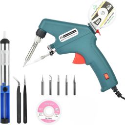 Soldering Kit with Wire, Suction Tin Device, Multi-Function Solder Wire Gun Kit 60 W Simple-image-24