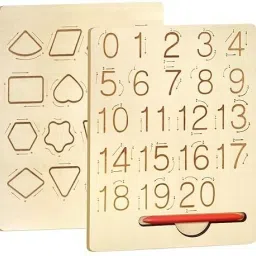 Digital Geometry Graphic Handwriting Learning Board Double-Side Wooden Practice Educational Board Games-picture-8