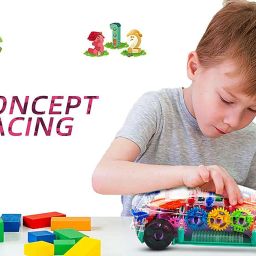 Transparent Musical Concept Racing Car with 3D Flashing LED Lights for Kids-470-image-74