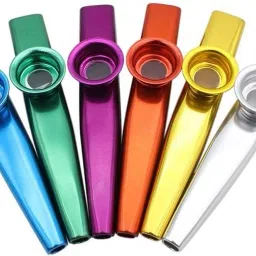 6 Pcs Metal Kazoo Musical Instruments Flute with 30 Pcs Kazoo Diaphragm-1