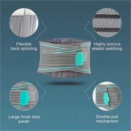 lumbar sacral waist support back pain slip disc relief men & women (sixe:XXL) Back / Lumbar Support-image-36