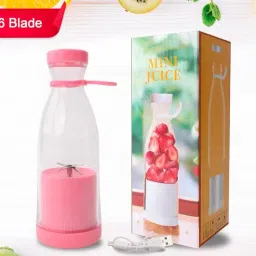 6 Blade Smoothie Maker 200 W Juicer (Portable Blender for Smoothie, Milk Shakes Mixer Juicer Jar-image-62