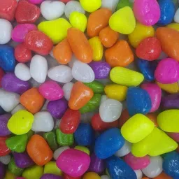 Beautifully Polished Multi colour stones for fish pot decoration I aquarium pebbles I fish tank accessories I black stones I garden decoration items I fish pot decoration 1 KG River Rock Planted Substrate-image-21