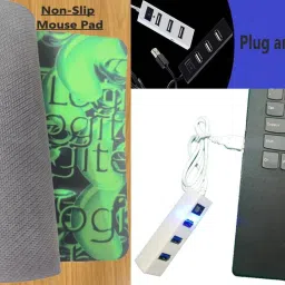 ANJO USB Keyboard-Wireless Mouse-Pad-2.0 Hub-Cleaner-OTG Micro&C-Ext Cable 1.5m Combo Set image 3