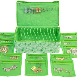Women Green Cosmetic Bag-image-17