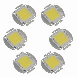 (pack of 6) 20W White High Power LED SMD Bead Chips Bulb Light Lamp DC 12V Light Electronic Hobby Kit-20