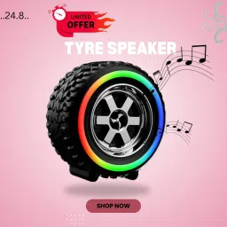 Clairbell Bluetooth Speaker Tyre Speakers with 5Hr Battery Life & Mic Work with iOSA307 10 W Bluetooth Laptop/Desktop Speaker-image-99
