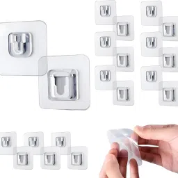 Wall Clips Self Adhesive Double Sided (Male /Female)Wall Hooks Hook 10-image-68