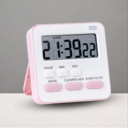 Digital Pink, White Clock-4
