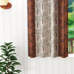 150 cm (5 ft) Polyester Semi Transparent Window Curtain Single Curtain-11