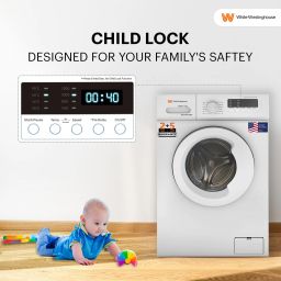 white westinghouse (trademark by electrolux) 10.5 kg Fully Automatic Front Load with In-built Heater White image 4