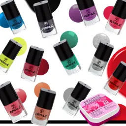 Trendy Quick-drying, Long-Lasting Gel Based Nail Polish Set of 12 Pcs 5ml each x 12 Pcs, MultiColor Combo (FREE NAIL WIPES)-9