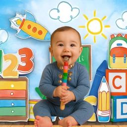 rattle handle music playful cute gentle sound Rattle-image-94