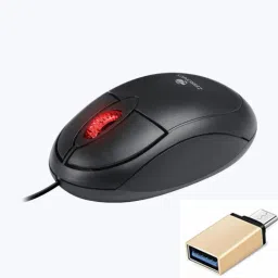 ZEBRONICS Wired Rise Mouse, C-OTG (Set of 2) Combo Set-10