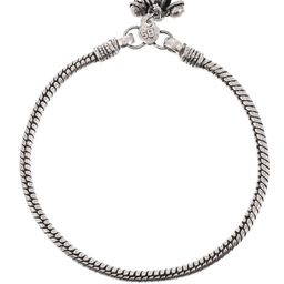 Silvermerc Designs Set Of 2 Oxidised Silver-plated Anklets image 3