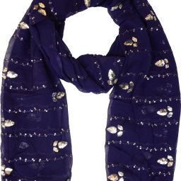 Chiffon Embroidered Dark Blue Women Dupatta-image-15