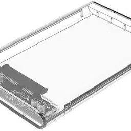 Nsinc 2.5 inch SSD Sata Hard Disk External Portable Case Cover USB3.0, 2139U3-CR (Transparent) 2.5 inch Hard Drive Enclosure-31