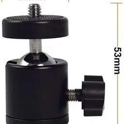 Digiom Swivel Mini Ball Head 1/4" Screw DSLR Camera Tripod Ballhead Stand Support Flash Shoe Adapter image 2