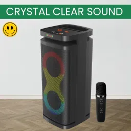 SACRO A1 (PORTABLE WIRELESS PARTY SPEAKER)With Wireless Karaoke Mic& Hi Bass SoundQ419 40 W Bluetooth Tower Speaker-picture-11