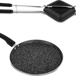 Dishwasher Safe Non-Stick Dosa Tawa | Non stick Grill Gas Sandwich Toaster K3 Tawa 27.5 cm diameter-image-38
