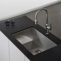 24 X 18 X 10 Inches Handmade Kitchen Sink Single Bowl 304 Grade Stainless Steel 304 HANDMADE sound proof KITCHEN PREMIUM QUALITY CHROME MATT FINISH DL_0.6A Vessel Sink-image-73
