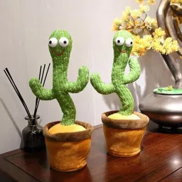 Dancing Cactus Talking Toy, Cactus Plush Toy, Wriggle Singing Recording Repeat What You Say Funny Education Toys for Babies Children Playing, Home Decorate (Cactus Toy)-9