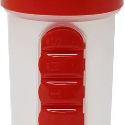 7 Days Gym Sports & Protein Shaker Bottle 600 ml 2 in 1 Weekly Seven Compartments with Medicine Drinking Bottle Pill Box Multicolor Pill Box-picture-29