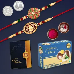 Rakhi gift for brother with chococoated Butterscotch(32-GM)|Y22K2_531+532_BS32 Assorted Gift Box-image-37