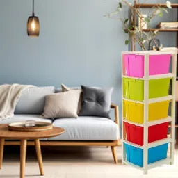 5 layer Plastic Modular Drawer System for Office, Hospital, Parlor Plastic Kitchen Trolley-image-90