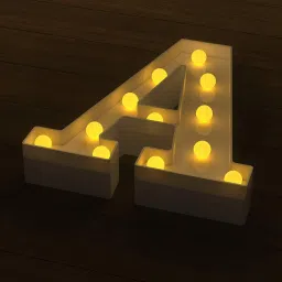 satyam kraft Marquee Alphabet Shaped Led Light (A) Pack of 1. Table Lamp image 2